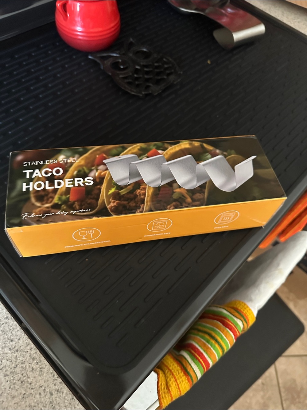 Stainless Steel Taco Holders - Silver